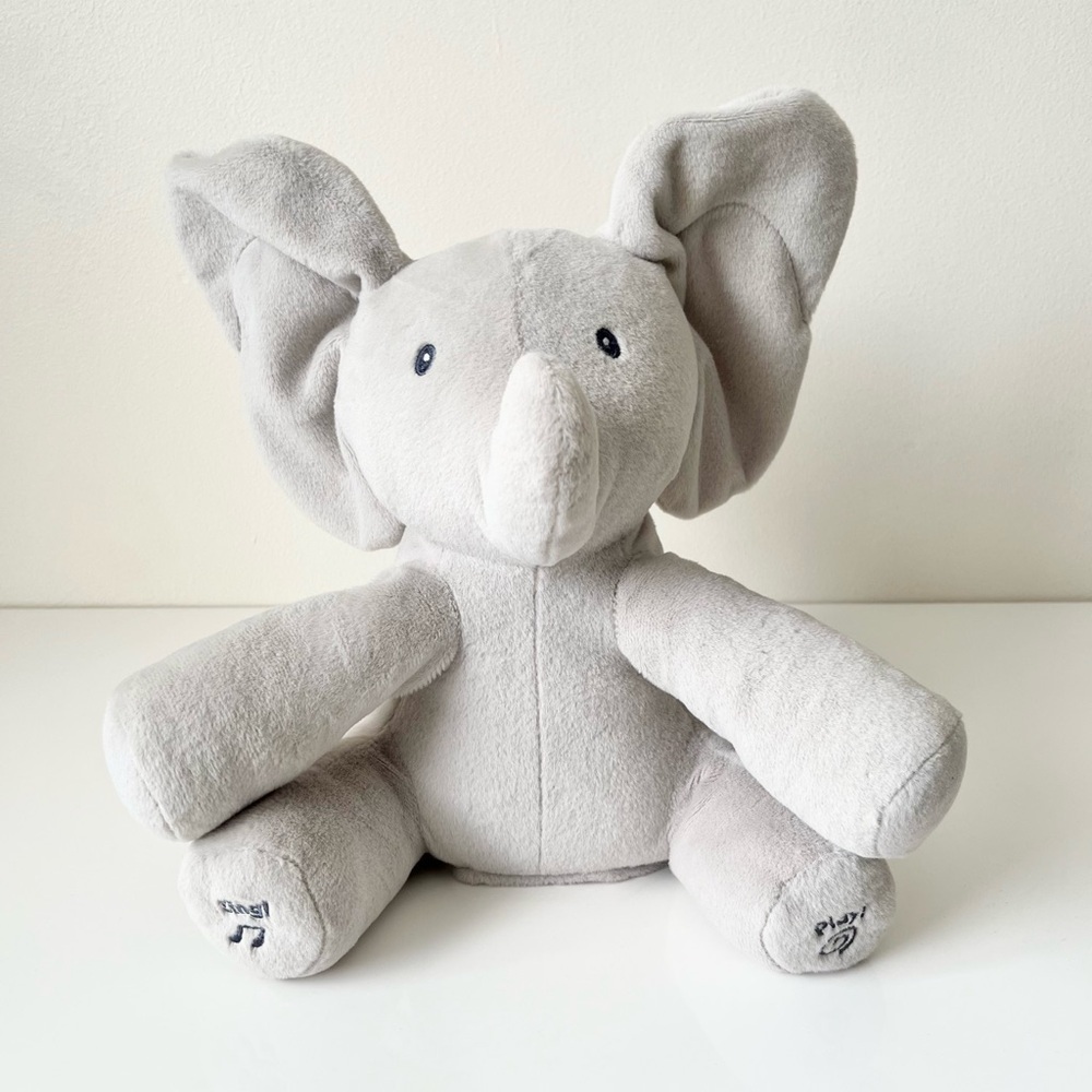 Baby GUND Animated Plushed Grey Flappy The Elephant Stuffed Animal